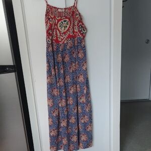 NATURAL LIFE Red and Blue Maxi Dress